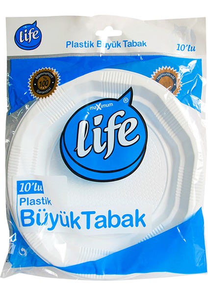Lıfe Plastık Buyuk Tabak 10 Lu