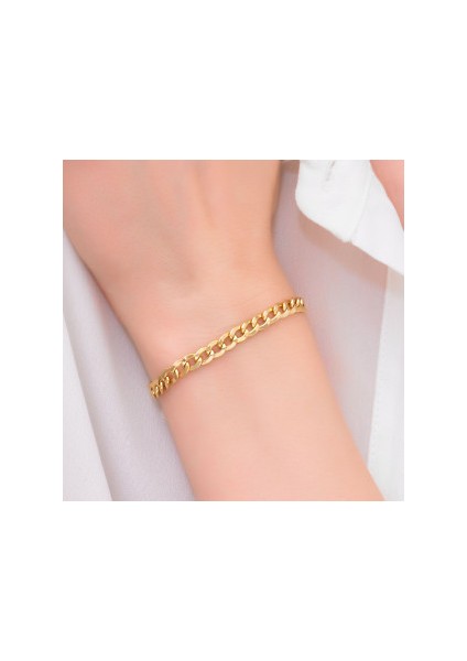 14 Ayar Altın Gurmet Zincir Bileklik modelleri