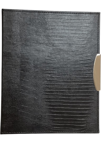 Bon Carnet Acar Zara Termo Deri Metal Aksesuarlı 18,5*23 cm 240 Sayfa Tarihsiz Planlayıcı Organizer Siyah