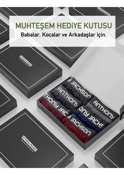 Likralı 6'lı Kutu Premium Erkek Boxer Ronın