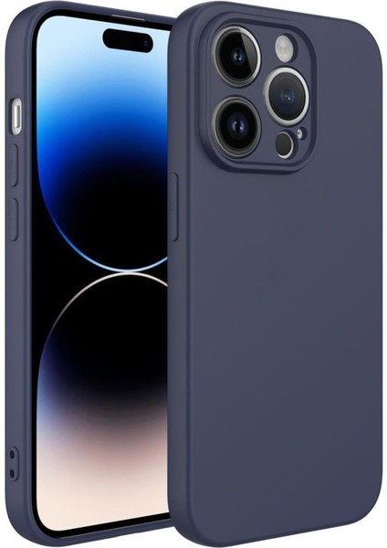Apple iPhone 14 Pro Max Kılıf Lansman Tasarım Iç Yüzeyi Kadife Silikon