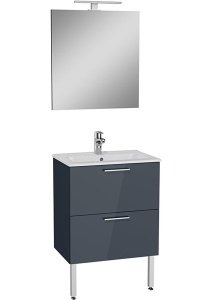 Banyo Mobilyası Seti ve Boy Dolabı, Antrasit , 60 Cm, Çekmeceli, Ayaklı fiyatları