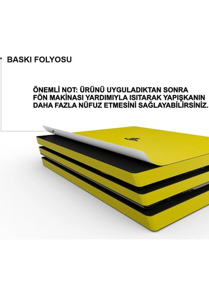 Warning Playstation 4 Pro Full Sticker Kaplama