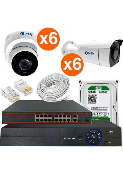 12 Kameralı Set Ip 3mp