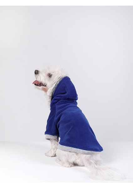 Peti Tailor Büyük Irk Saks Mavi Polar Sweatshirt Pops