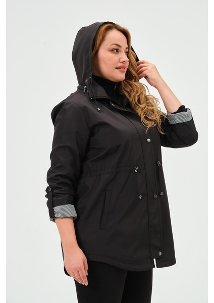 Seden Mevsimlik Büyük Beden Kadın Polyester Trençkot Mont modelleri
