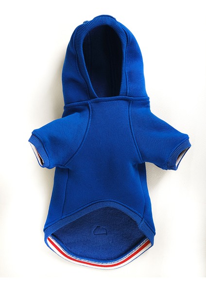 Küçük ve Orta Irk Saks Mavi Sweatshirt Marble