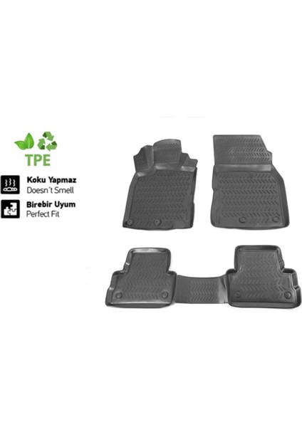 Skoda Super B (2015-2021)3D Elmas Kesim Neptune Havuzlu Araca Özel Oto Paspas