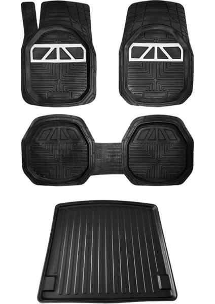 Ford Focus 3 Sedan Cepli 2011 - 2014 Bagaj Havuzu+ 3D Extra Havuzlu Silver Oto Paspas