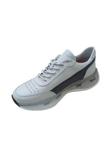 Beyaz Deri Erkek Sneaker Spor Ayakkabı