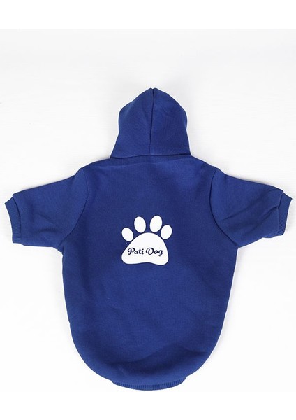 Küçük ve Orta Irk Saks Mavi Baskılı Sweatshirt Marble fırsatları