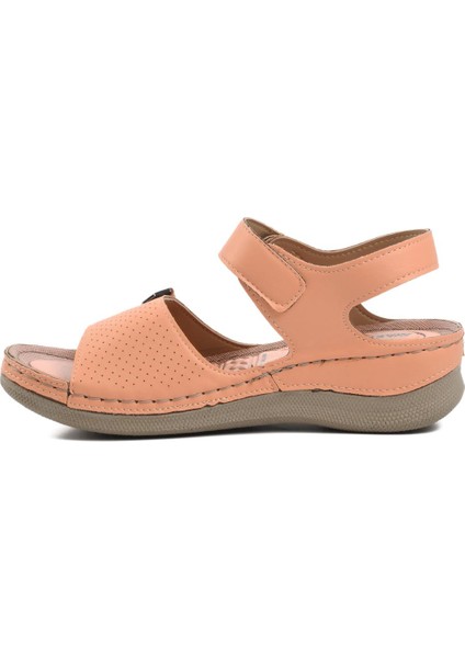 Kefken Pudra Kadın Cırtlı Sandalet modelleri
