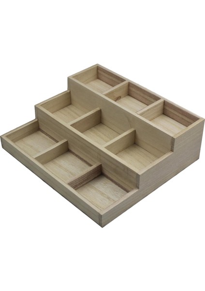 Ahşap Makyaj Organizatörü Ahşap Çekici Organizatör Çok Fonksiyonlu Kozmetik Kutusu (Yurt Dışından)