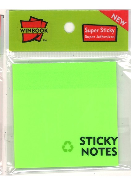 Wınbook Super Stıcky 50 Yaprak Şeffaf Post-It Yeşil