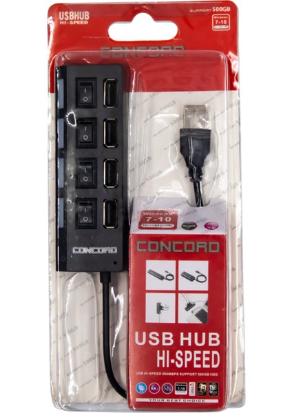 C-852 USB Hub 4 Port USB Çoklayıcı