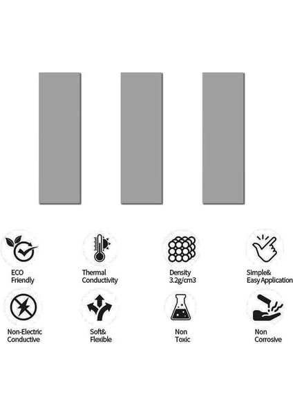 0.5MM*22*70MM Termal Pad M2 SSD Chipset Soğutucu - 7X2CM Yüksek Iletken - Gri - 13W/MK