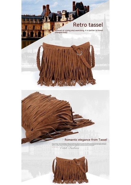 Püsküllü Polar Vintage Omuz Askılı Çanta (Yurt Dışından) fiyatları