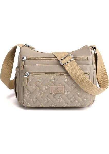 Omuz Çantası Kadın Yaratıcı Eşkenar Dörtgen Nakış Ipliği Askılı Çanta (Yurt Dışından)