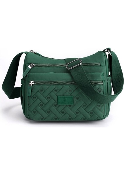 Omuz Çantası Kadın Yaratıcı Eşkenar Dörtgen Nakış Ipliği Askılı Çanta (Yurt Dışından)