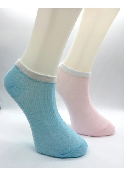 Ciho Socks Daily Kadın 6 Çift Soft Touch Pürüzsüz Soft Rekler Desenli Patik Çorap