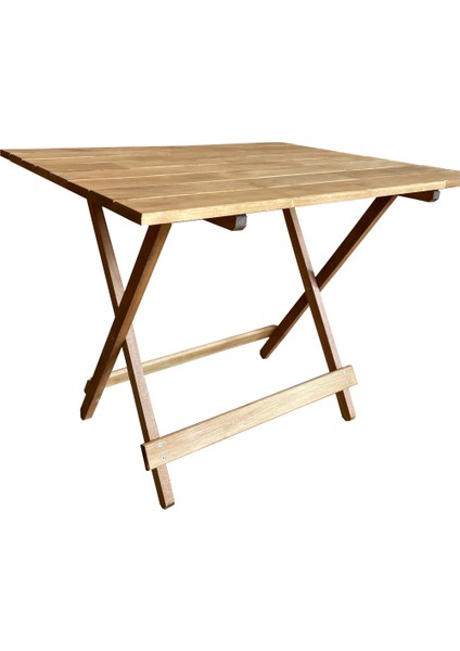 Dekoratif, Balkon, Bahçe, Piknik Için Ahşap Katlanır Masa 80 cm 60 cm