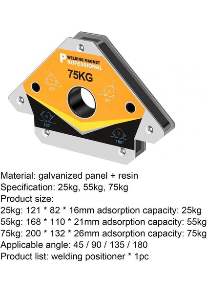 75KG Açılı Güçlü Manyetik Kaynak Gönye Tutucu