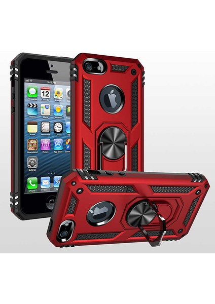 Apple iPhone 5 / 5s Kılıf Ultra Koruyan Yüzüklü Tank Stand Olan Mıknatıslı Voyotank fiyatları