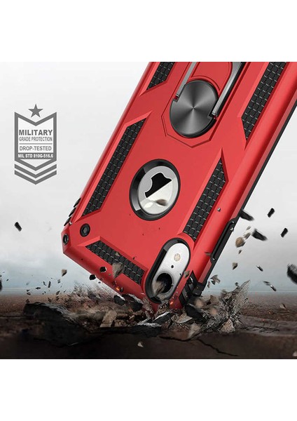 Apple iPhone Xr 6.1 Kılıf Ultra Koruyan Yüzüklü Tank Stand Olan Mıknatıslı Voyotank fırsatları