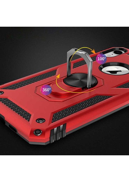 Apple iPhone Xr 6.1 Kılıf Ultra Koruyan Yüzüklü Tank Stand Olan Mıknatıslı Voyotank indirimleri