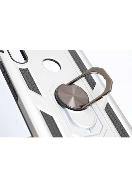 Huawei Y6 2019 Kılıf Ultra Koruyan Yüzüklü Tank Stand Olan Mıknatıslı Voyotank