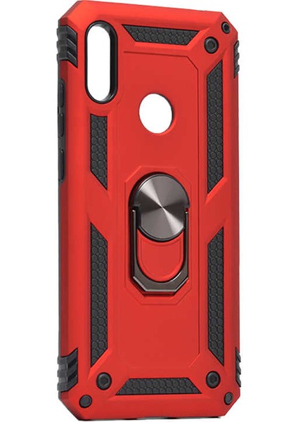 Huawei Y6S 2019 Kılıf Ultra Koruyan Yüzüklü Tank Stand Olan Mıknatıslı Voyotank