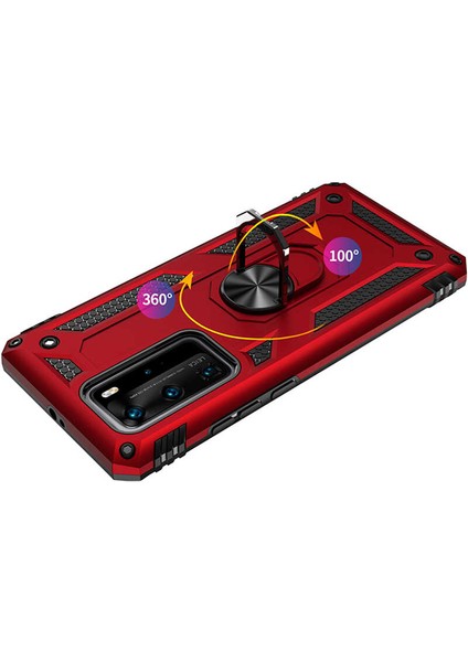 Huawei P40 Pro Kılıf Ultra Koruyan Yüzüklü Tank Stand Olan Mıknatıslı Voyotank indirimleri