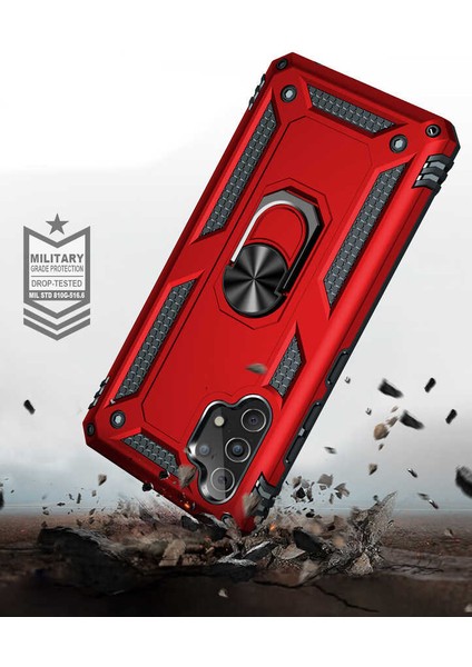 Samsung Galaxy A32 4g Kılıf Ultra Koruyan Yüzüklü Tank Stand Olan Mıknatıslı Voyotank