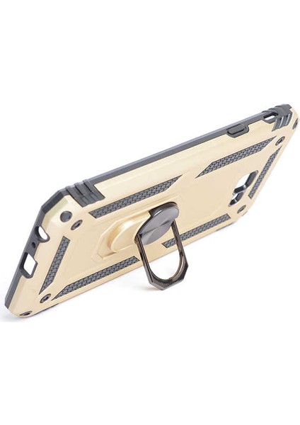 Samsung Galaxy J4 Plus Kılıf Ultra Koruyan Yüzüklü Tank Stand Olan Mıknatıslı Voyotank