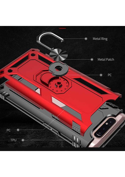 Samsung Galaxy A80 Kılıf Ultra Koruyan Yüzüklü Tank Stand Olan Mıknatıslı Voyotank indirimleri