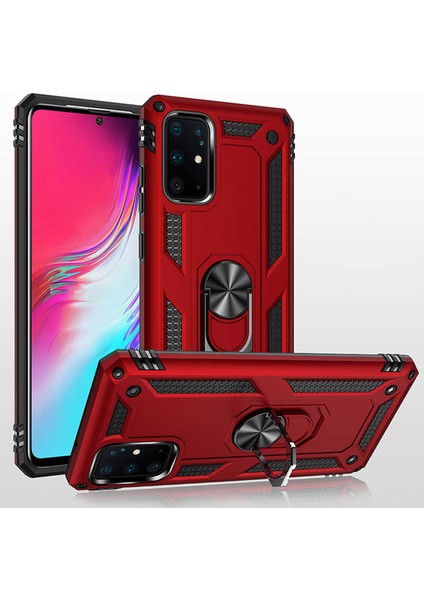 Samsung Galaxy S20 Plus Kılıf Ultra Koruyan Yüzüklü Tank Stand Olan Mıknatıslı Voyotank