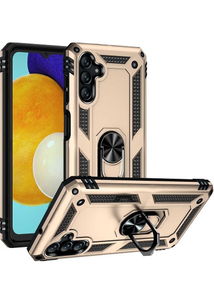 Samsung Galaxy A04S Kılıf Ultra Koruyan Yüzüklü Tank Stand Olan Mıknatıslı Voyotank