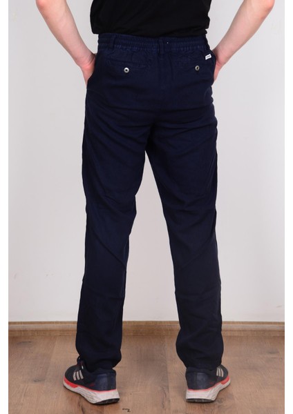 W221266410 Chino Lacivert Beli Lastikli Erkek Pantolon