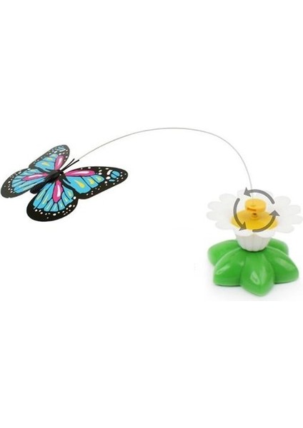 Hareketli Dönen Kelebek - Kedi Oyuncağı ( Pille Çalışır)