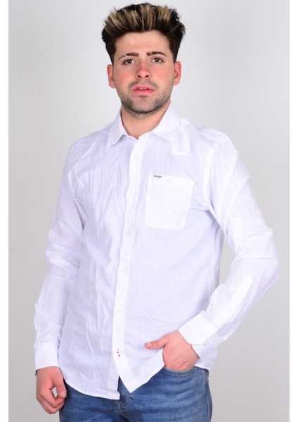 W231039100 Beyaz Uzun Kollu Erkek Gömlek