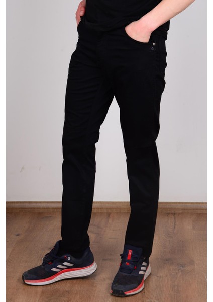 W12SEA001 Texas Slim Siyah Erkek Kot Pantolon