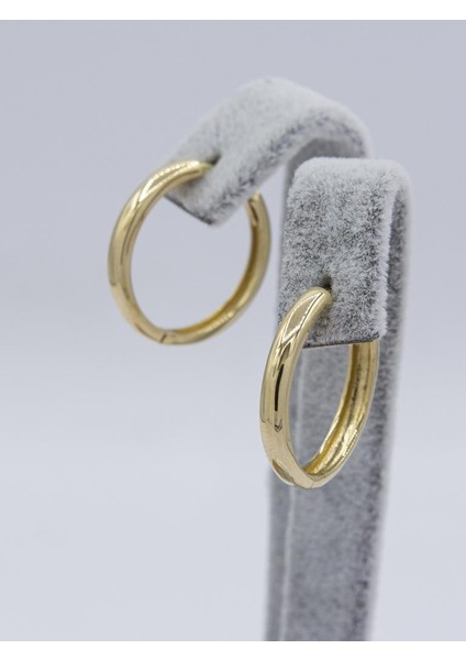 14 Ayar Altın Küpe Parlak Düzey Büyük Boy Klipsli Kadın Küpe A20210923064 fiyatları