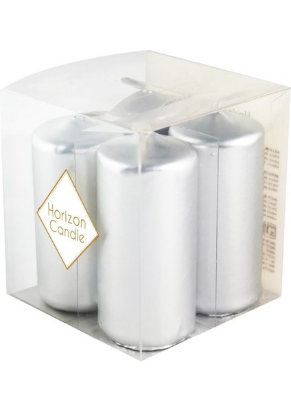 Bar Mum Standart - Kokusuz - 4 Adet - Metalik Parlak Renk - 3,5*8 cm