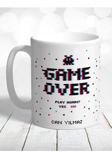 Atölye Çizgi Game Over Kişiye Özel Kupa Bardak ve Mouse Pad