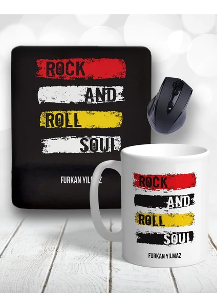 Atölye Çizgi Rock And Roll Kupa Bardak ve Mouse Pad