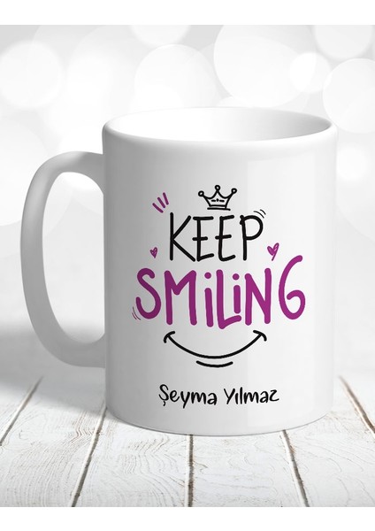 Atölye Çizgi Keep Smiling Gülümse Kupa Bardak ve Mouse Pad