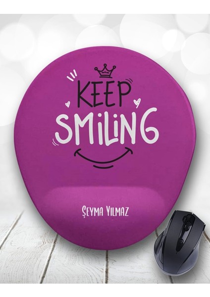 Atölye Çizgi Keep Smiling Gülümse Kupa Bardak ve Mouse Pad