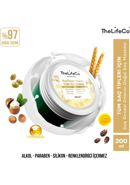 Thelifeco Hairfood Değerli Yağlar Serisi Duş Öncesi Onarıcı Doğal Saç Maskesi 200 ml