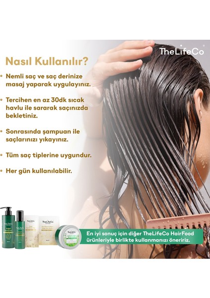 Thelifeco Hairfood Değerli Yağlar Serisi Duş Öncesi Onarıcı Doğal Saç Maskesi 200 ml