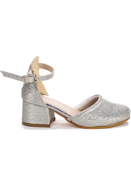 Ressa Çupra Taşlı Kız Çocuk 5 Cm Topuklu Sandalet Abiye Ayakkabı fırsatları